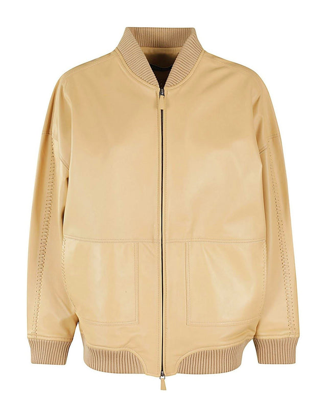 BOMBER PELLE INTRECCIO