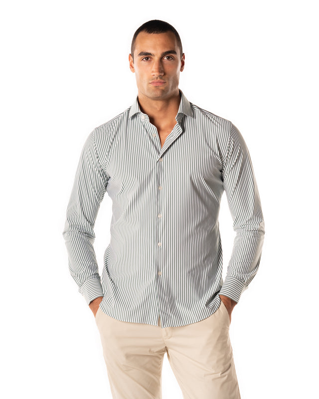 Camicia active color bianco verde