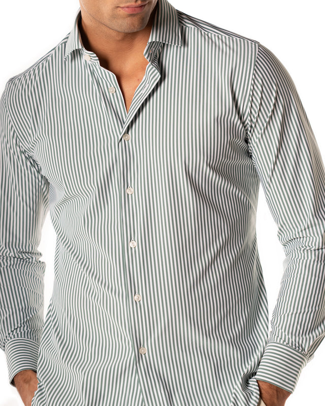 Camicia active color bianco verde
