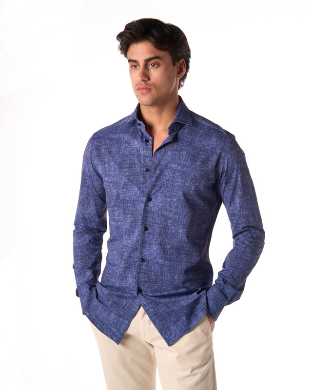 Camicia active melange color denim