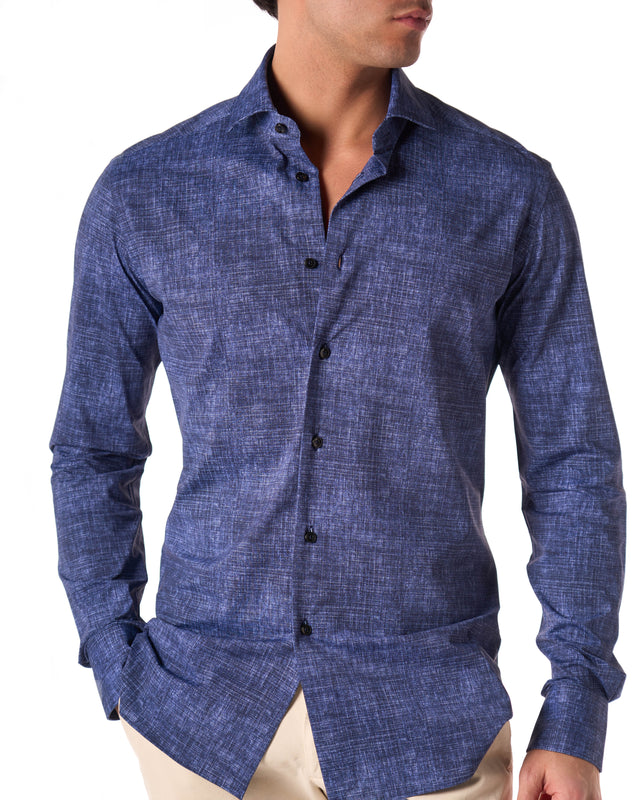 Camicia active melange color denim