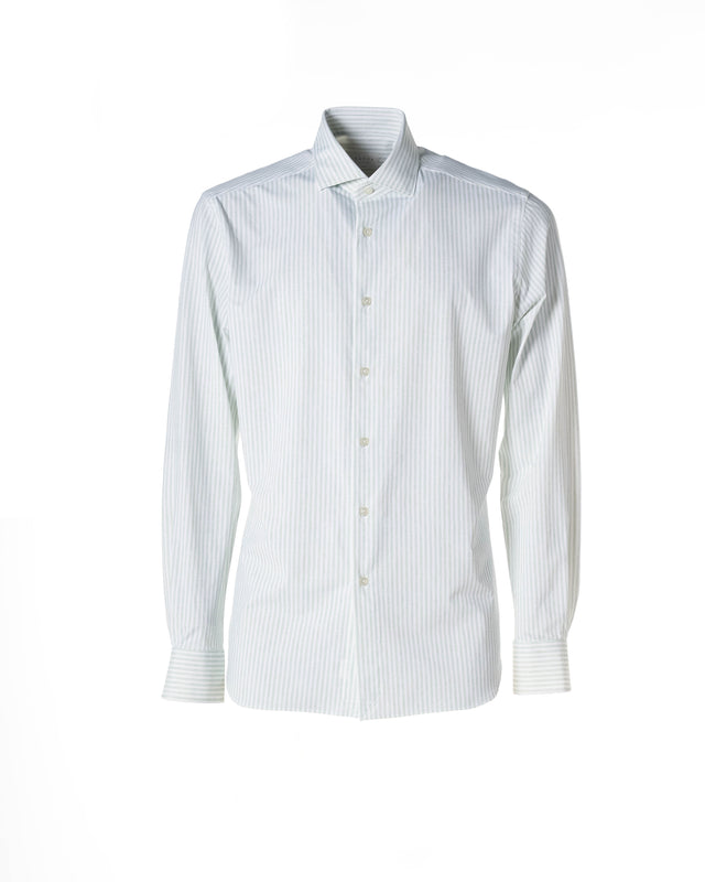Camicia active riga color bianco/verde