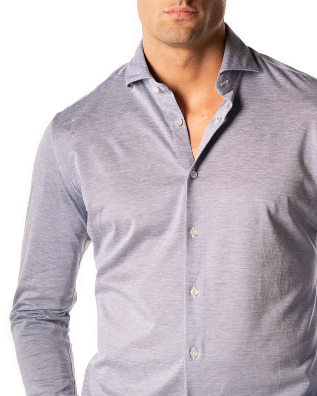 Camicia jersey tencel color azzurro