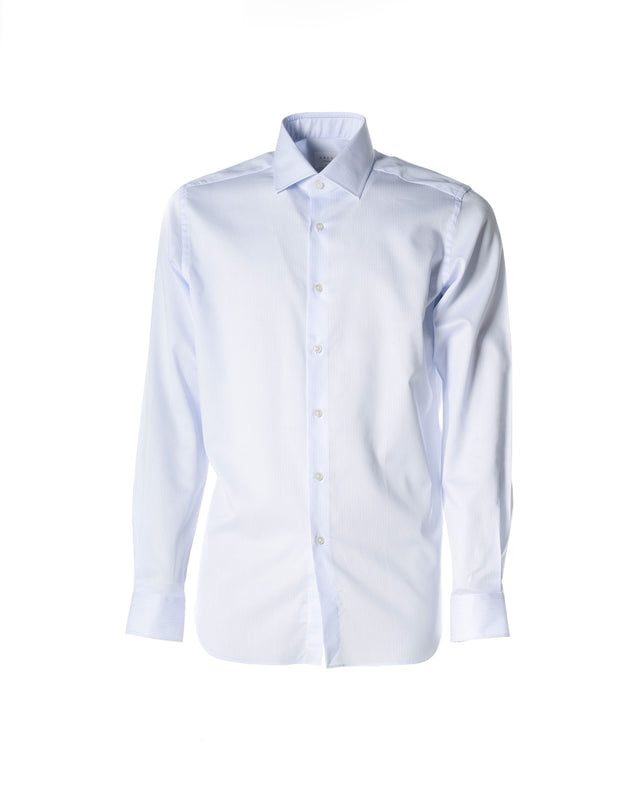Camicia no iron color bianco/blu
