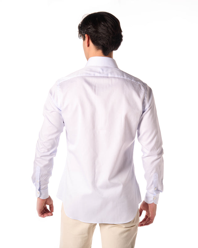Camicia no iron color bianco/blu