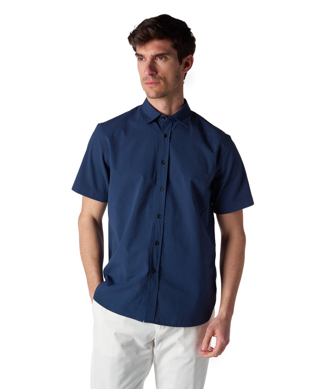 CAMICIA SEERSUKER MANICA CORTA