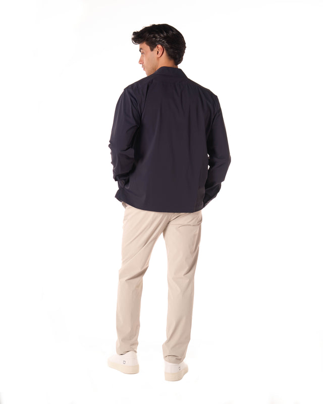 Camicia over shirt tecnico color blu