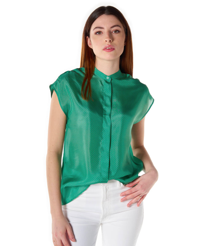 Camicia seta smanicata