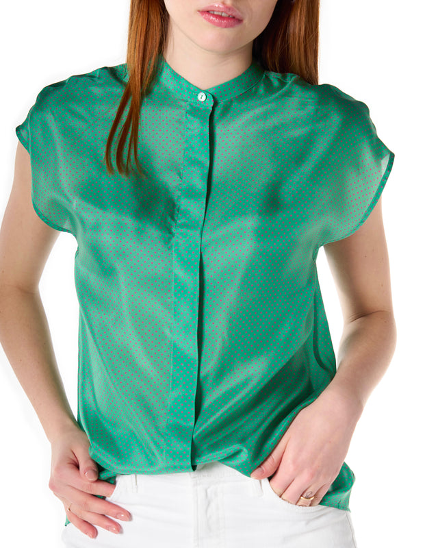 Camicia seta smanicata