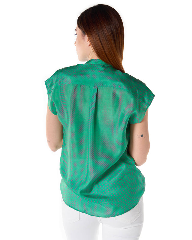 Camicia seta smanicata