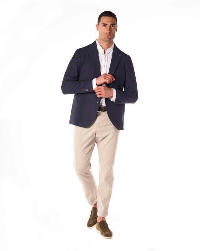 Giacca Lana e Cotone stretch