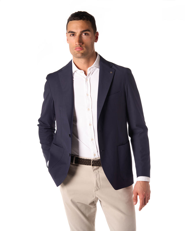 Giacca Lana e Cotone stretch