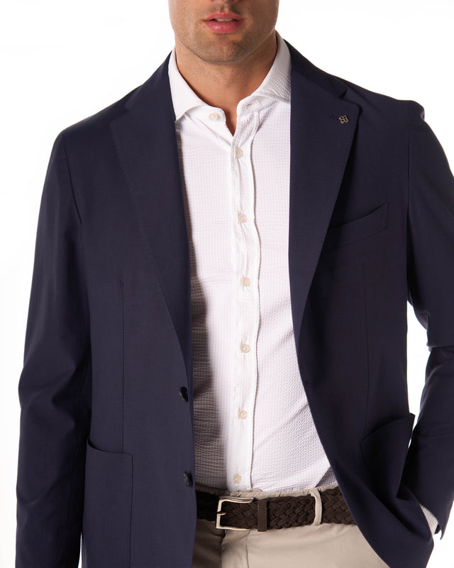 Giacca Lana e Cotone stretch