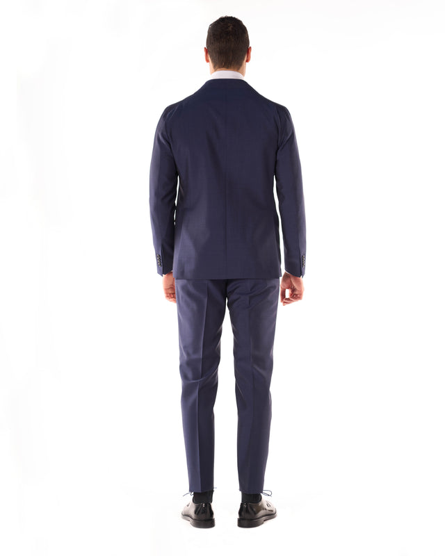 Abito lana mohair 2 bottoni color blu