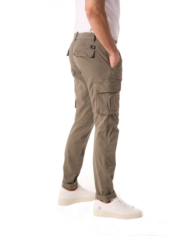 Cargo cile cotone color militare