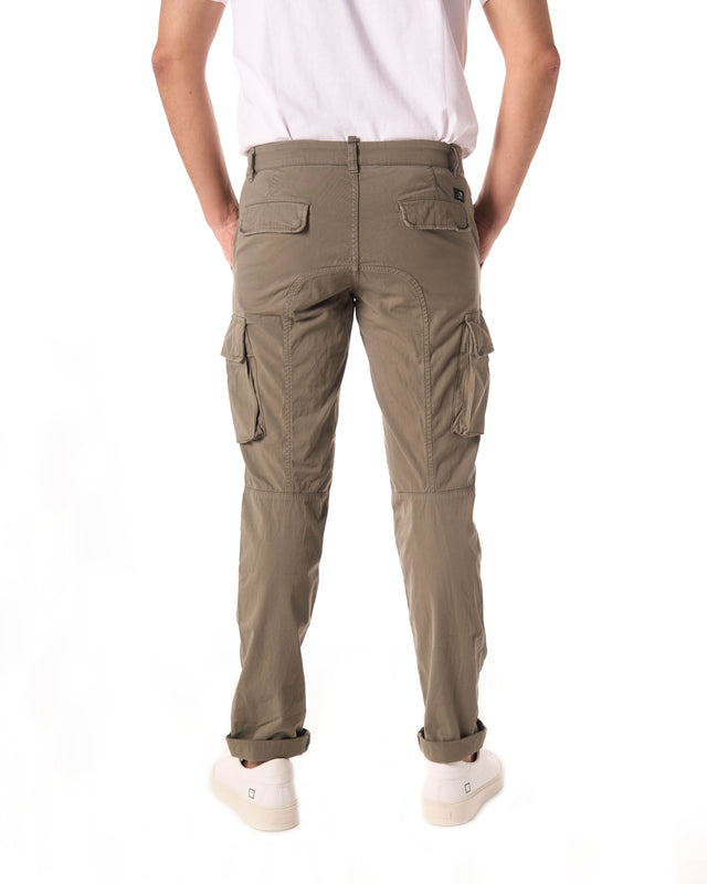 Cargo cile cotone color militare