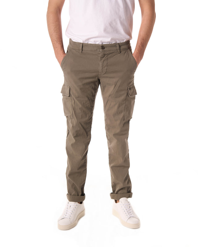 Cargo cile cotone color militare