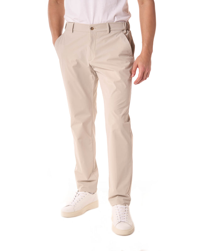 Pantaloni tecnico elastico color ghiaccio