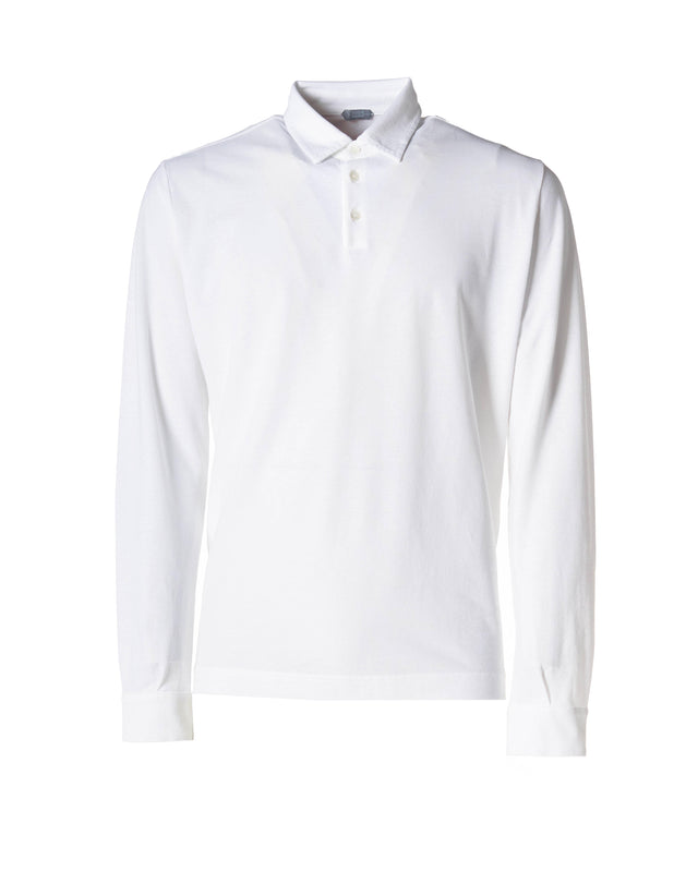 Polo manica lunga ice cotton color bianco