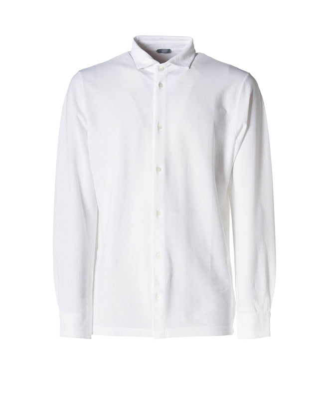 Polo camicia color bianco