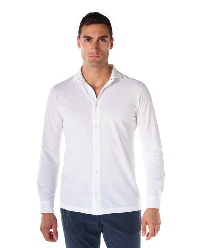 Polo camicia color bianco