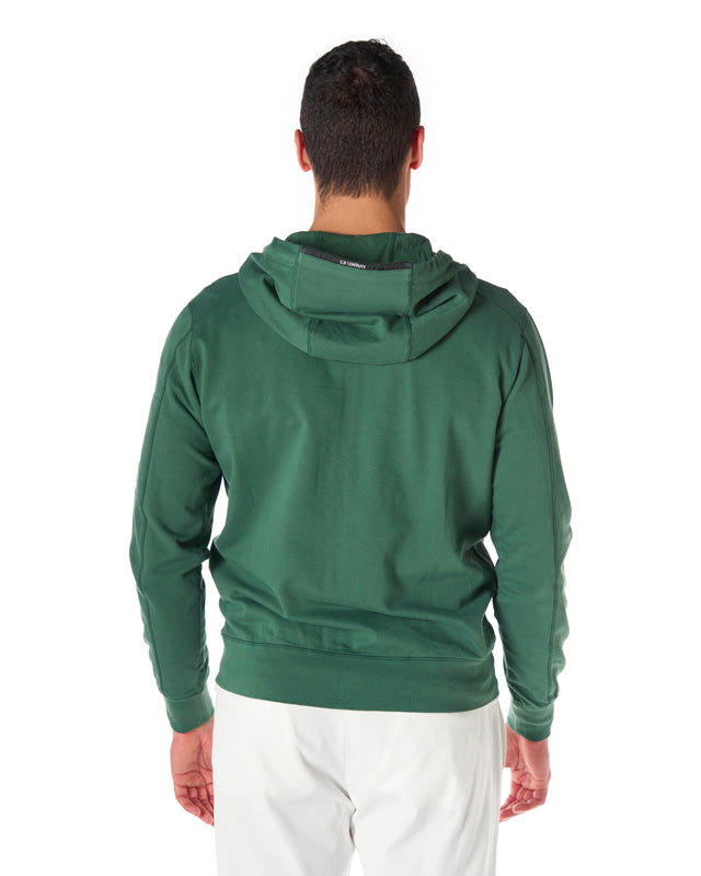 Felpa full zip color verde