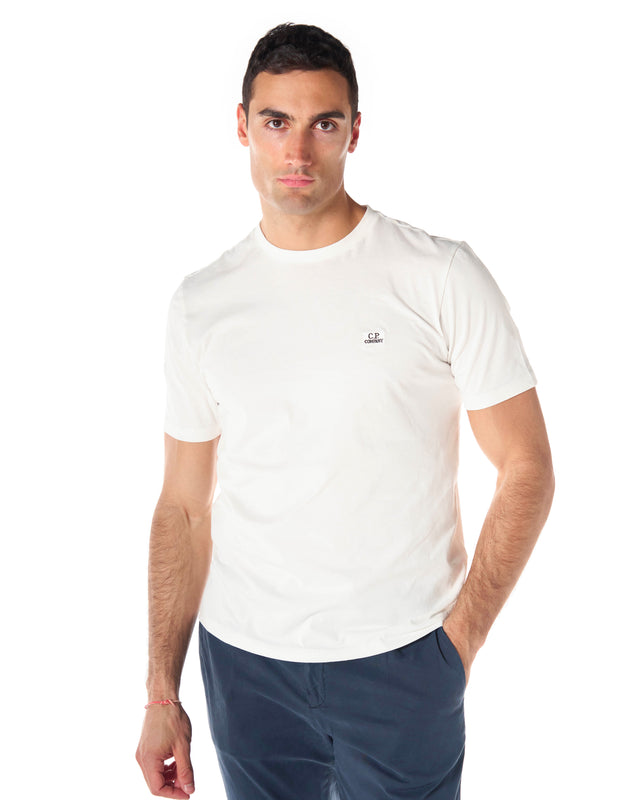 T shirt logo color bianco