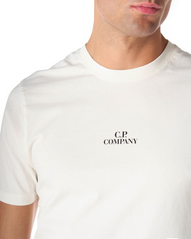 T shirt logo piccolo color bianco