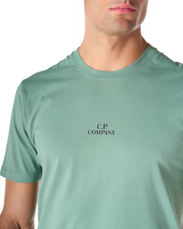 T shirt logo piccolo color salvia