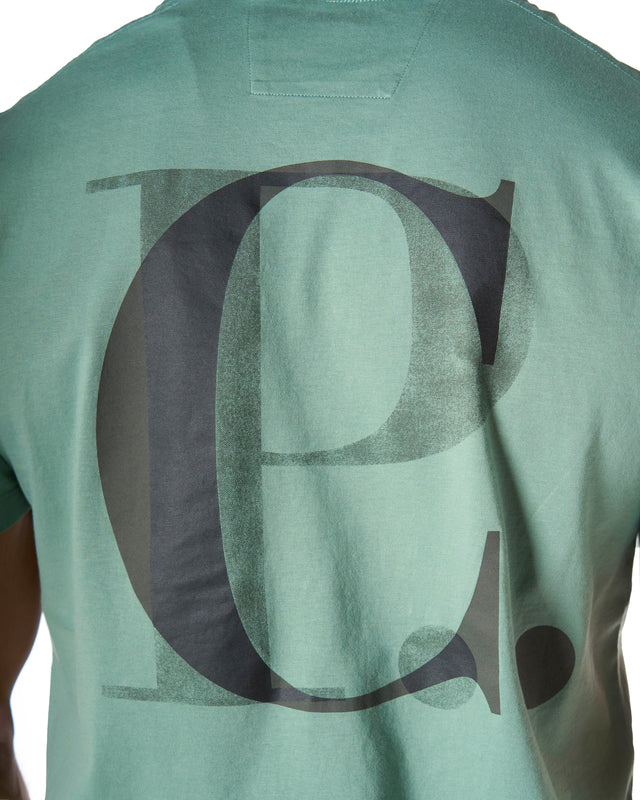 T shirt logo piccolo color salvia