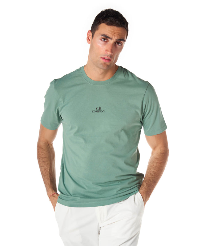 T shirt logo piccolo color salvia