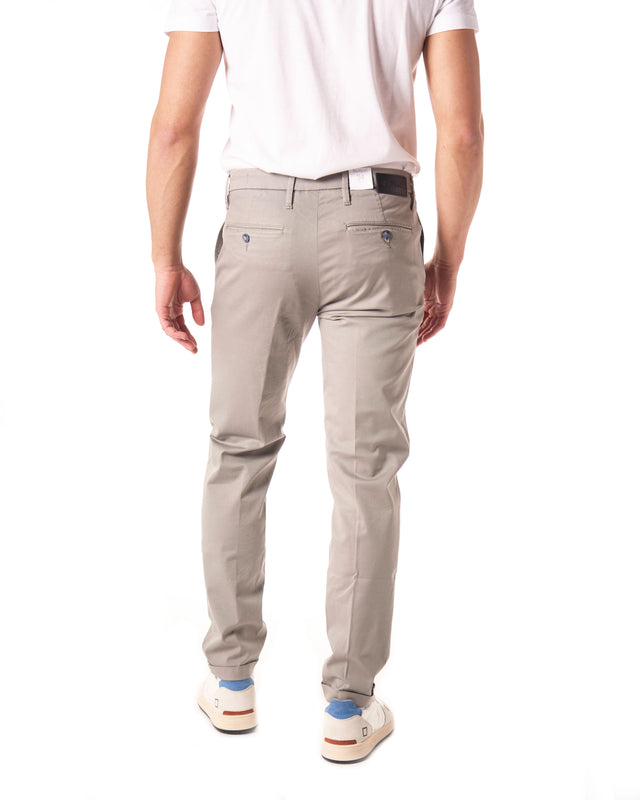 Pantalone cotone tencel color grigio