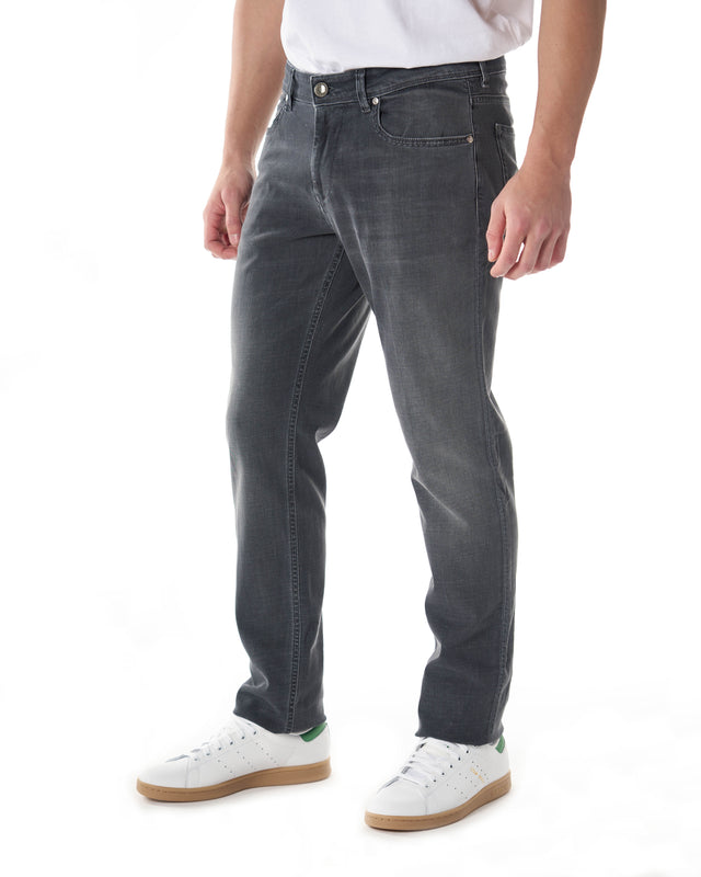 Jeans 9 once color grigio