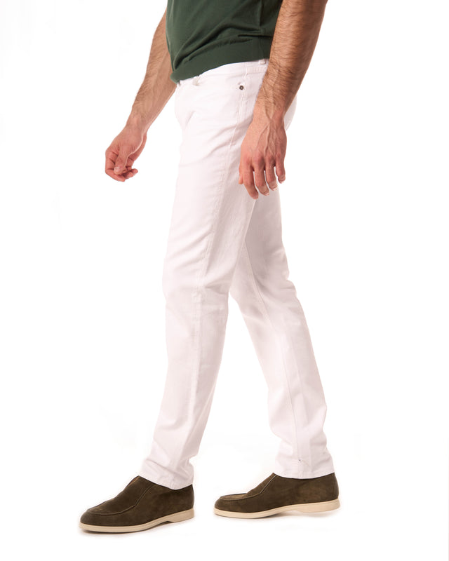 Jeans denim color bianco