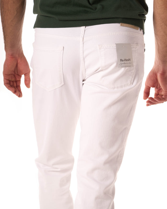 Jeans denim color bianco