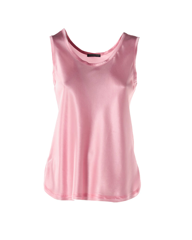 Top seta color rosa