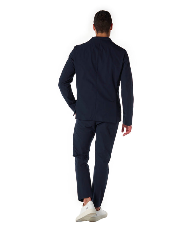 Giacca laminar seersuker color blu