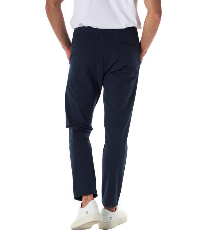 Pantaloni abito laminar color blu