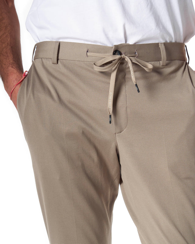 Pantaloni elastico color grigio