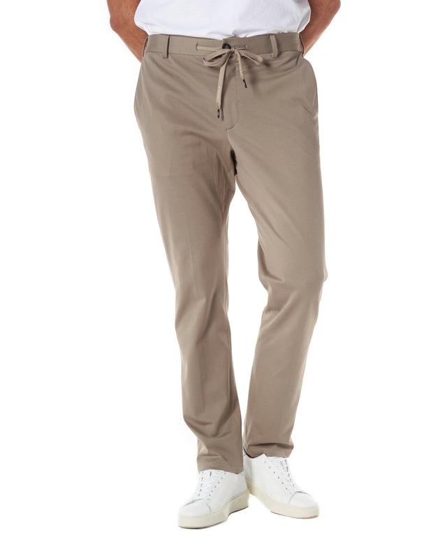 Pantaloni elastico color grigio