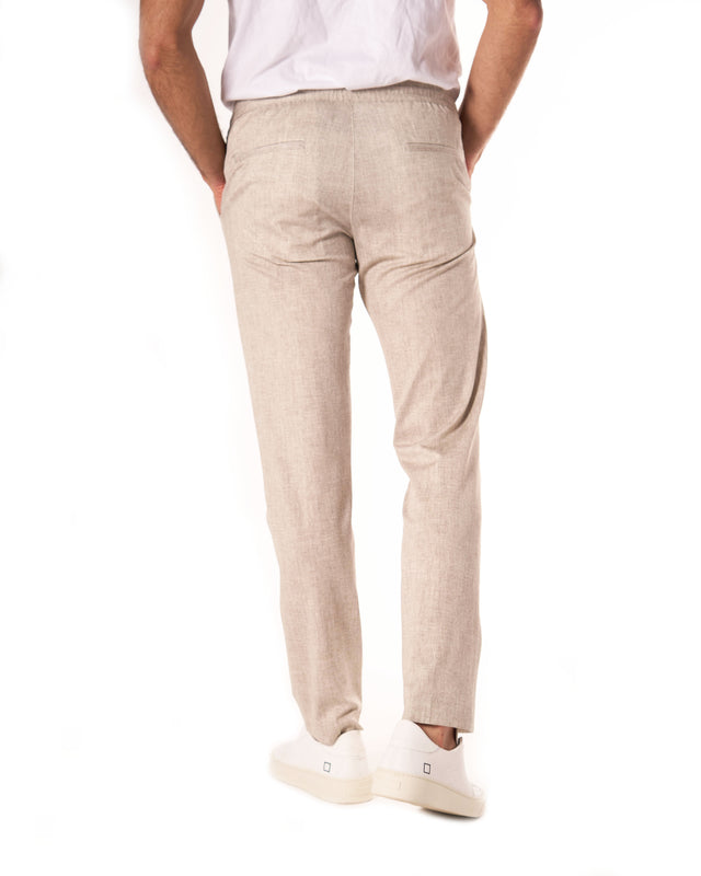 Pantaloni abito color naturale