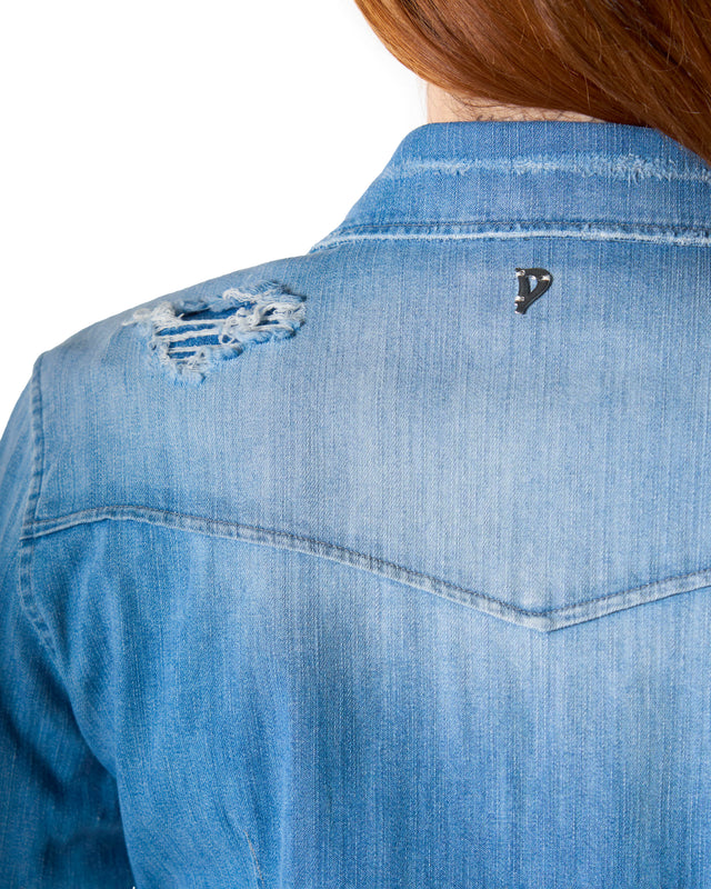 Camicia denim strappi
