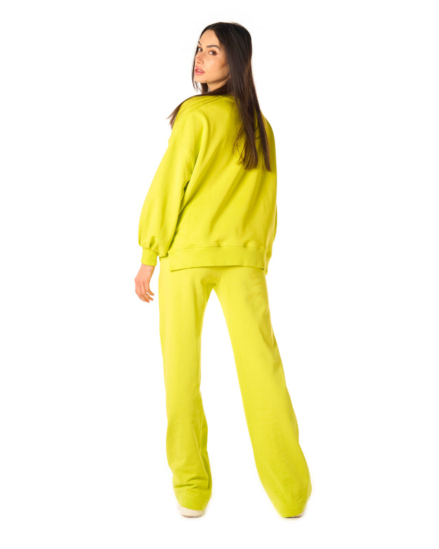 Pantaloni tuta giallo fluo