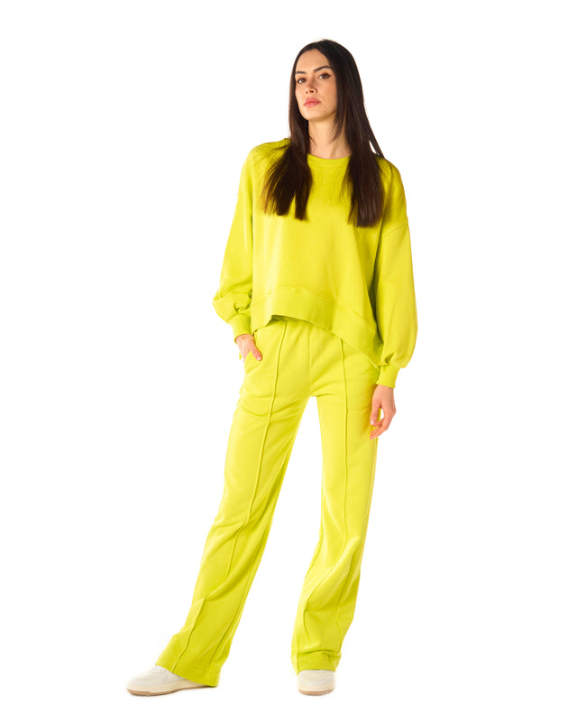Pantaloni tuta giallo fluo