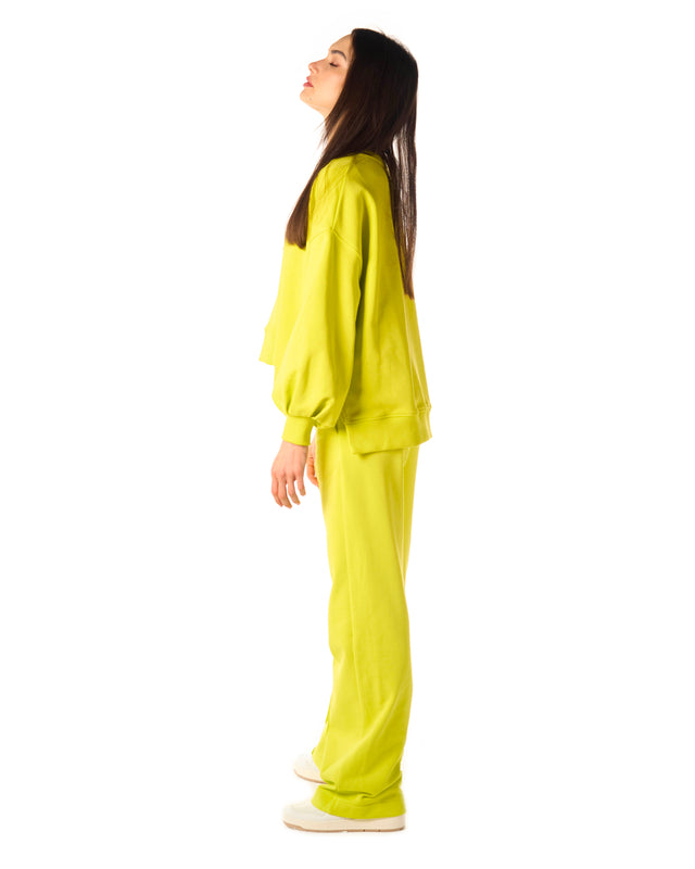 Pantaloni tuta giallo fluo
