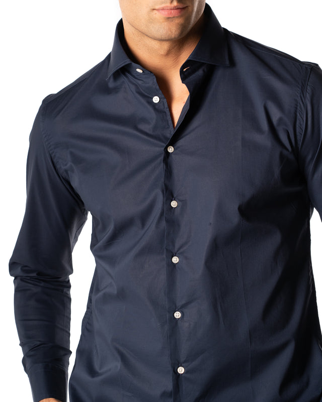 Cotone stretch color blu