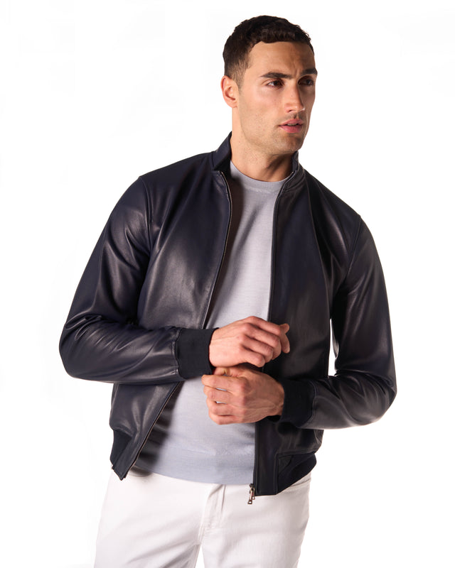 Giubbotto nappa color blu