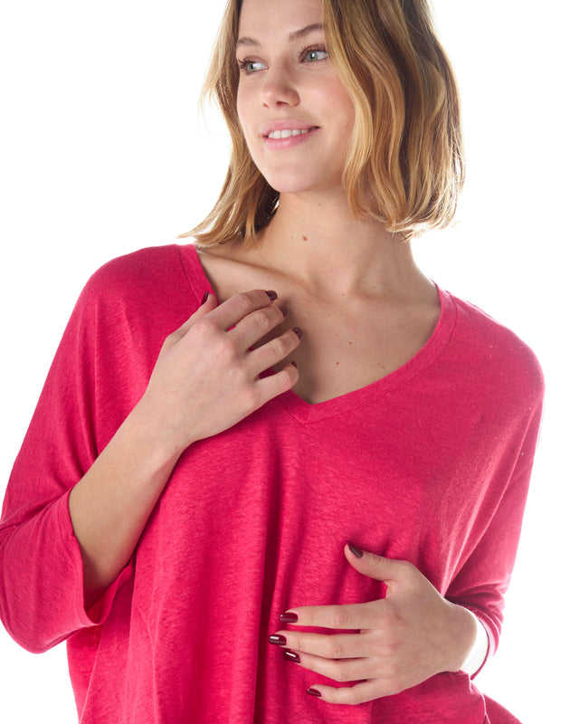 Tshirt scollo a V oversize