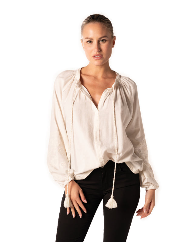 casacca coreana nappine colore ecru