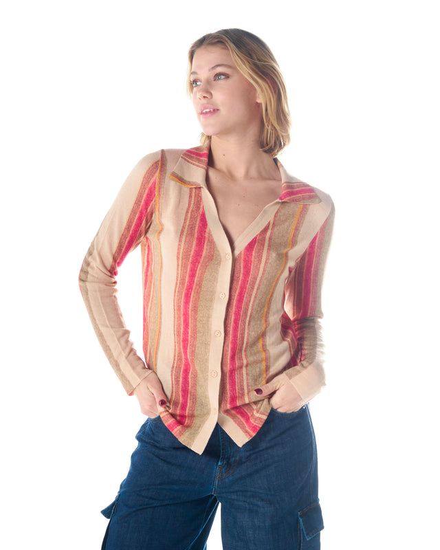 CARDIGAN MISTO CACHEMIRE RIGA